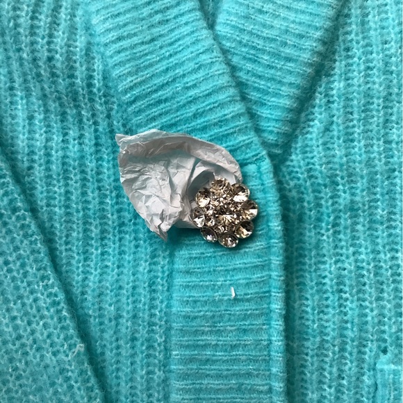 GANNI Cardigan with Crystal Buttons - Picture 7 of 11